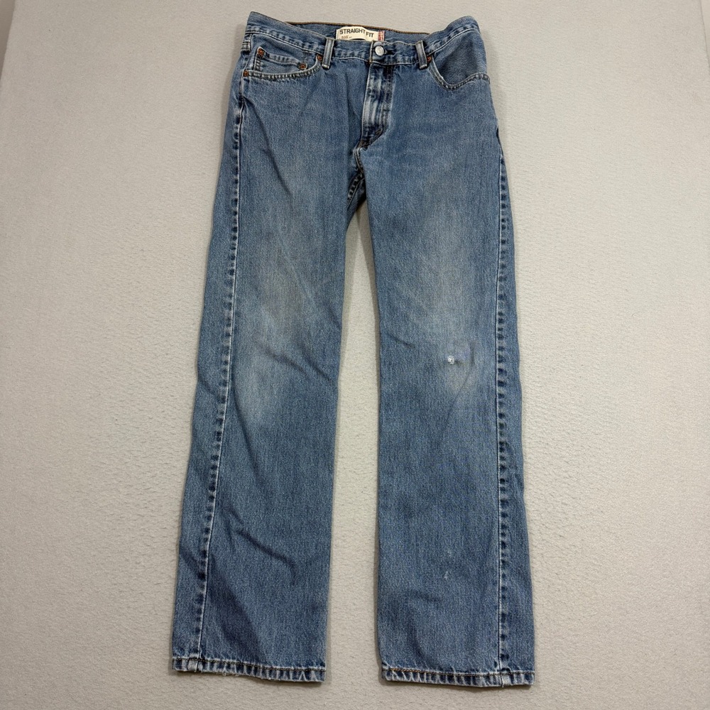 Vintage Levis 505 Jeans Men's 33x32 Blue Straight Fit Denim Faded Western y2k